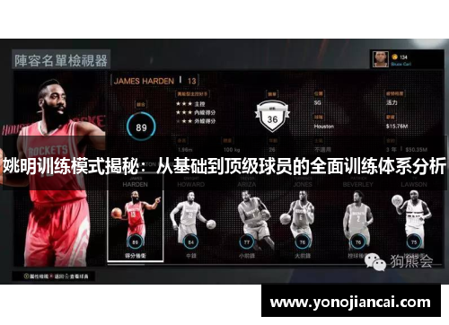 姚明训练模式揭秘：从基础到顶级球员的全面训练体系分析